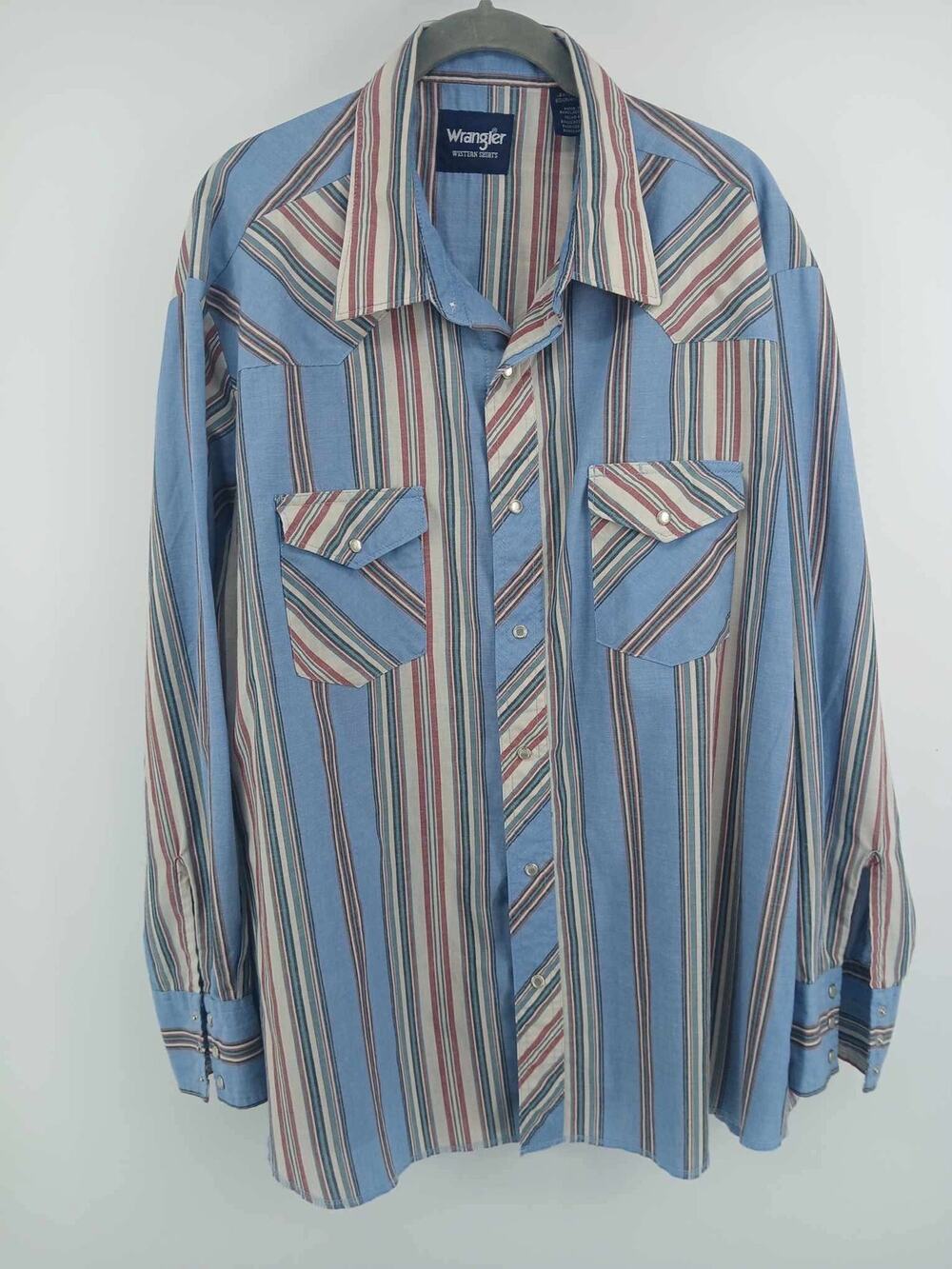 Vintage western pearl snap wrangler shirt